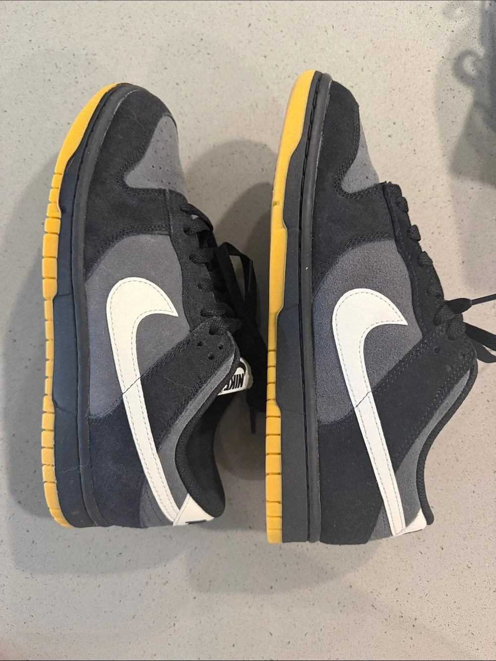 Nike Low-Top Sneakers in Black and Light Gray with White Swoosh